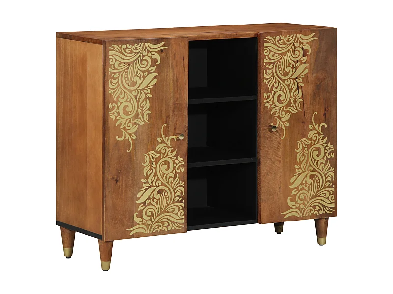 Buffet | Bahut | Meuble de rangement 90x33x75 cm en bois massif de mangue