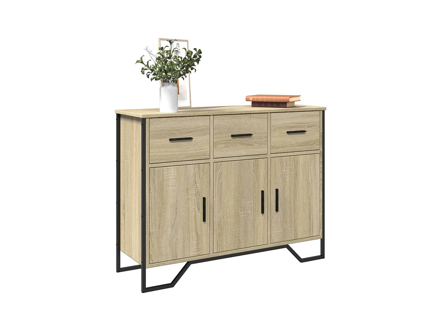 Credenza | Buffet | Armadio Rovere Sonoma 97x32,5x74,5 cm in Legno Multistrato