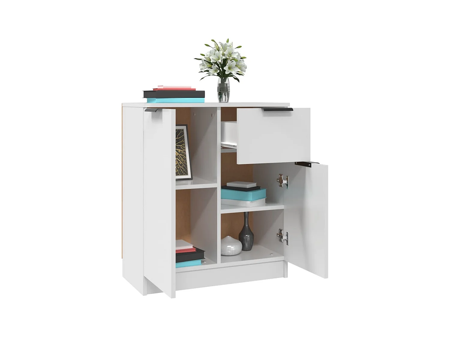 Buffet | Commode à tiroir | Meuble de rangement Blanc 60x30x70 cm Bois d'ingénierie