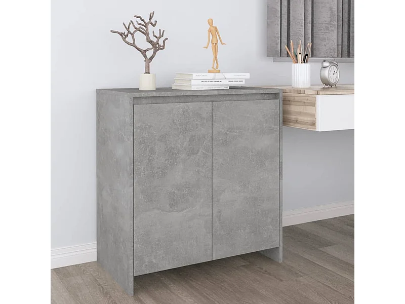 Buffet | Bahut | Meuble de rangement Gris béton 70x41x75 cm Bois d'ingénierie