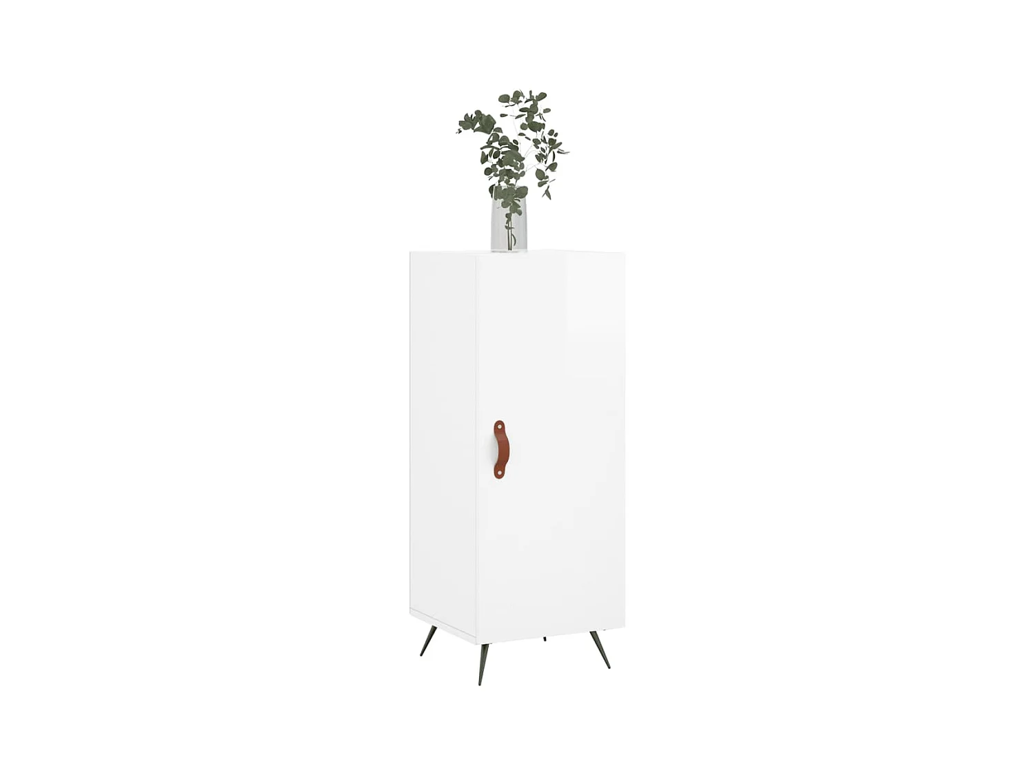 Buffet | Bahut | Meuble de rangement Blanc brillant 34,5x34x90 cm Bois d'ingénierie