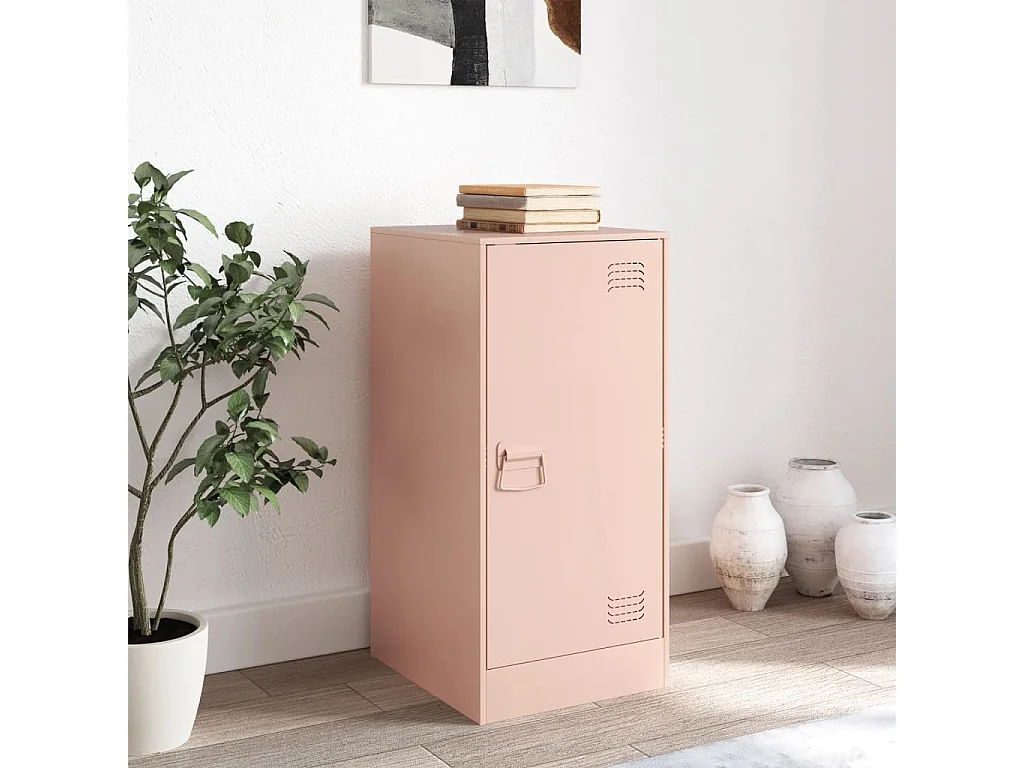 Buffet | Bahut | Meuble de rangement rose 34,5x39x73 cm acier