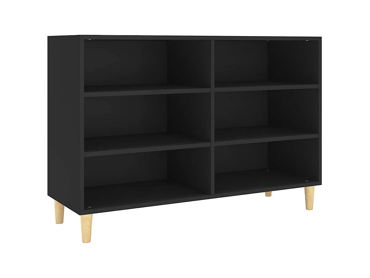 Buffet | Bahut | Meuble de rangement noir 103,5x35x70 cm bois d'ingénierie