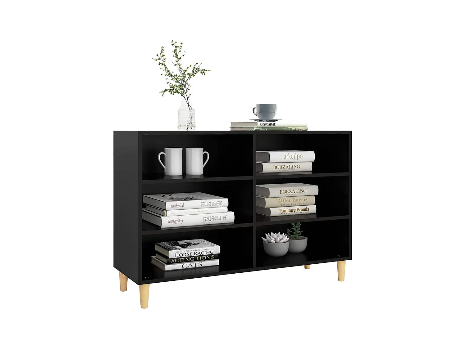Buffet | Bahut | Meuble de rangement noir 103,5x35x70 cm bois d'ingénierie