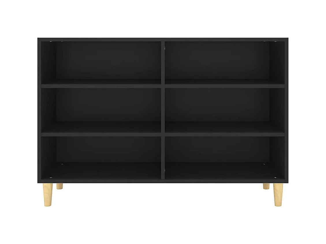 Buffet | Bahut | Meuble de rangement noir 103,5x35x70 cm bois d'ingénierie