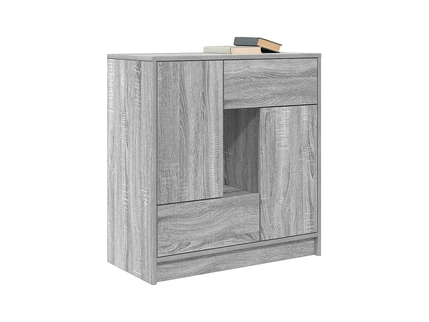 Buffet | Commode à tiroir | Meuble de rangement avec tiroirs et portes sonoma gris 70,5x34x74,5 cm