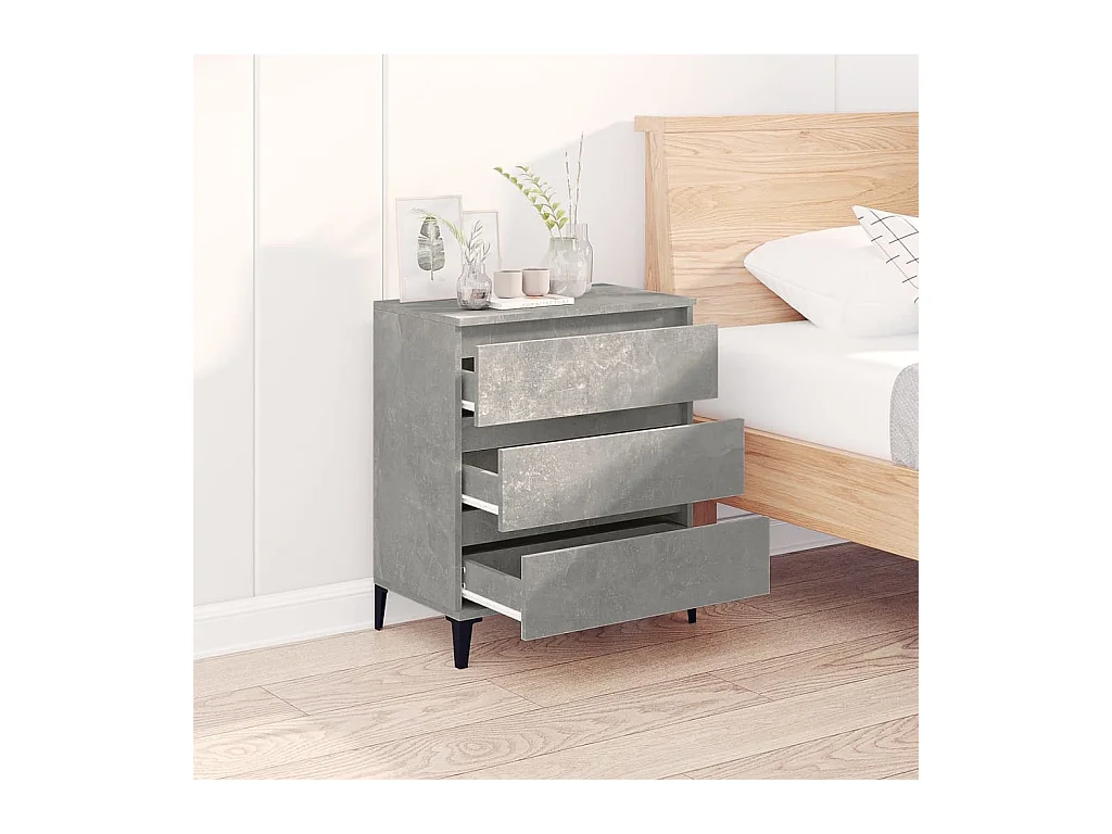 Credenza | Buffet | Armadio Grigio Cemento 60x35x70 cm in Legno Multistrato