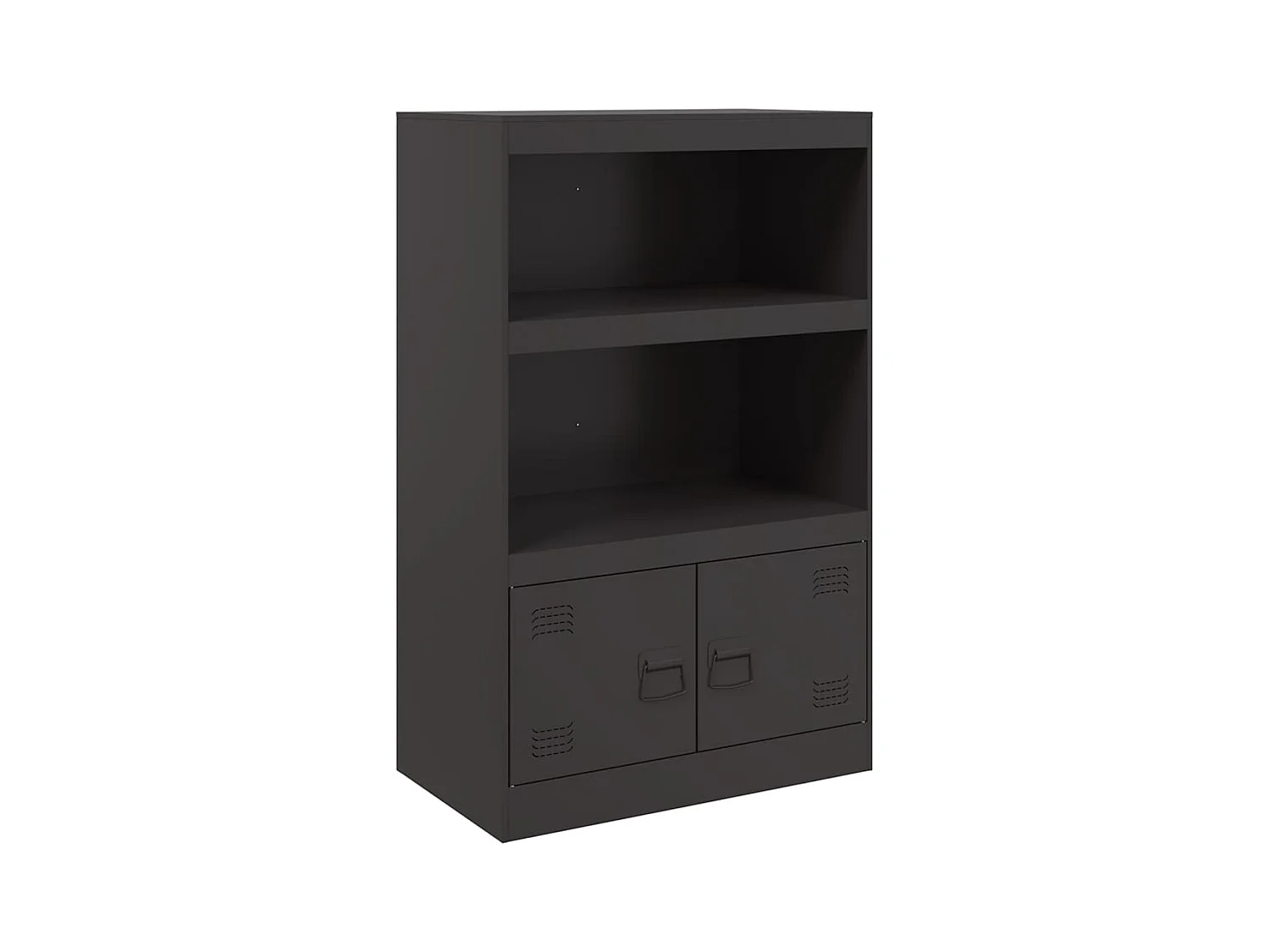 Buffet | Bahut | Meuble de rangement noir 67x39x107 cm acier