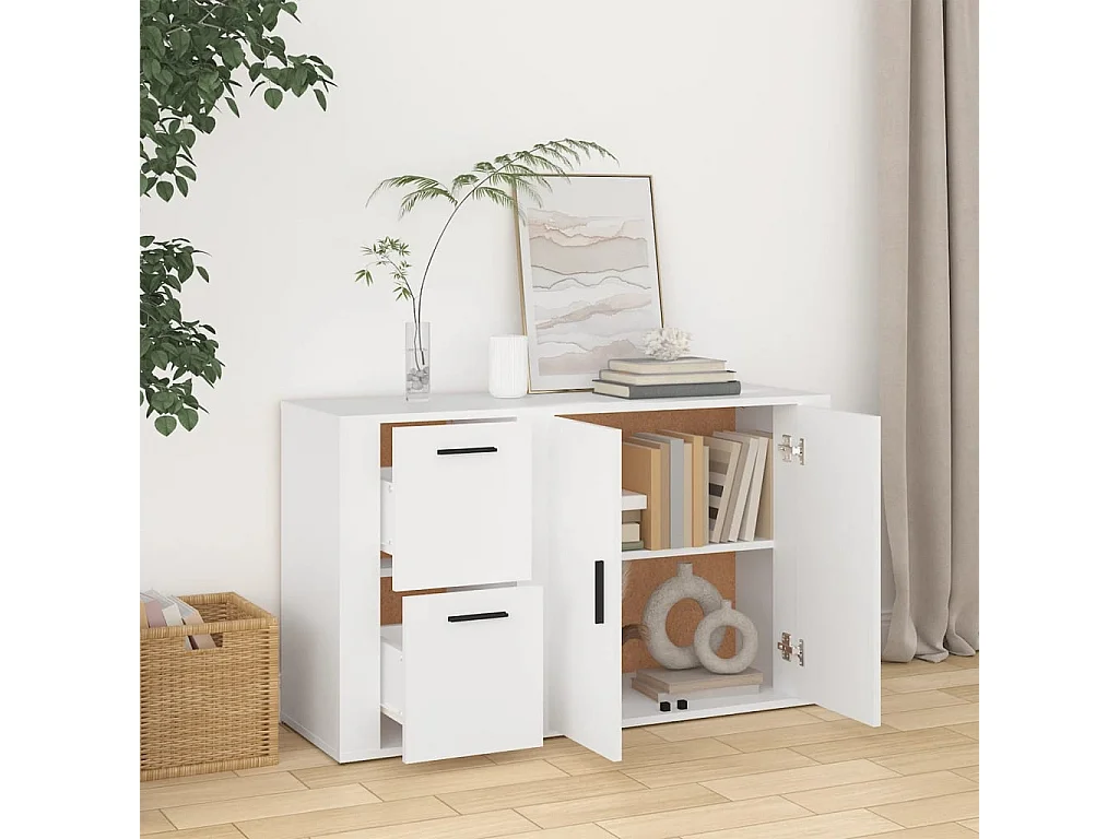 Buffet | Bahut | Meuble de rangement Blanc 100x33x59,5 cm Bois d'ingénierie