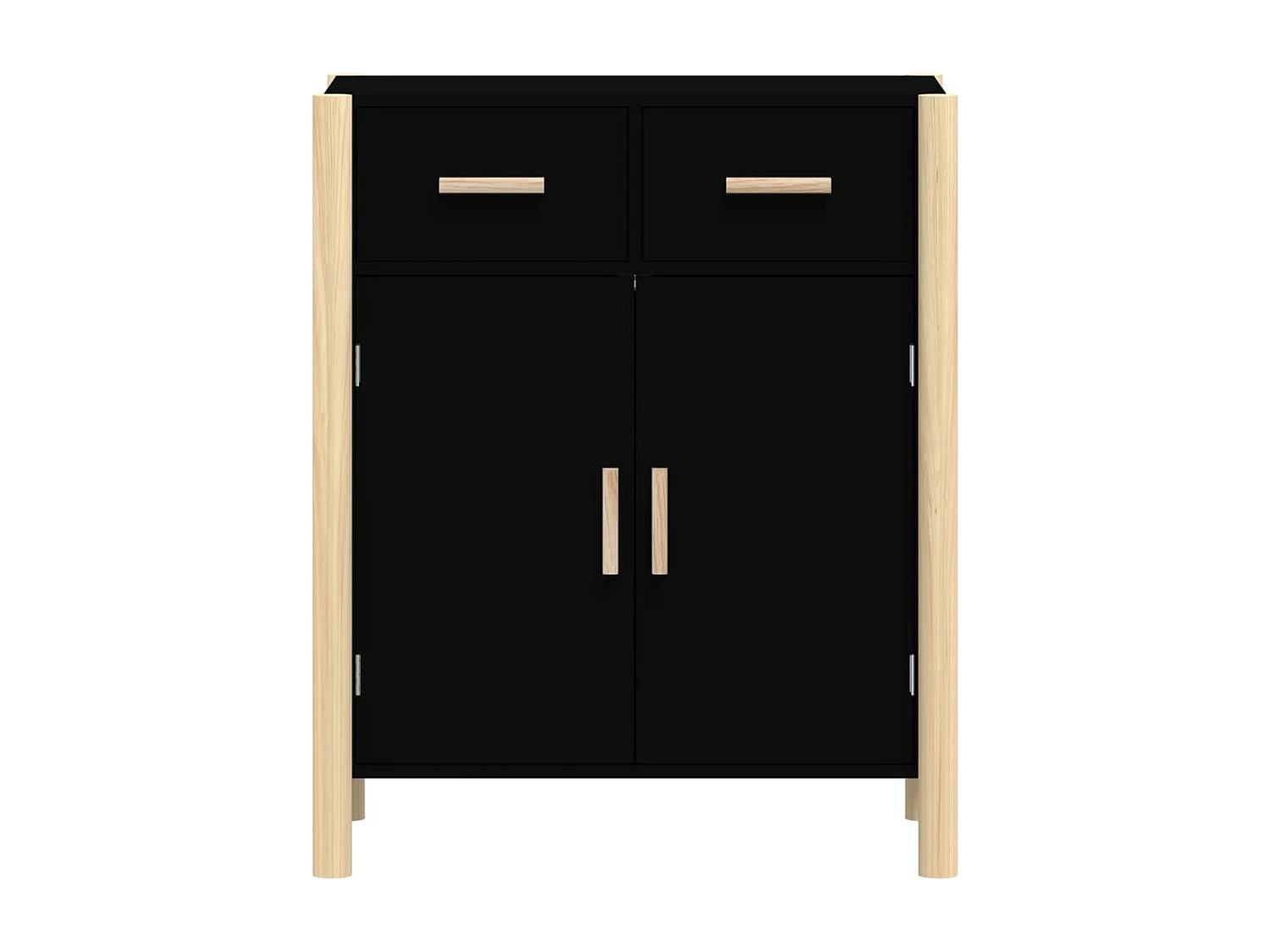 Buffet | Bahut | Meuble de rangement Noir 62x38x75 cm Bois d'ingénierie