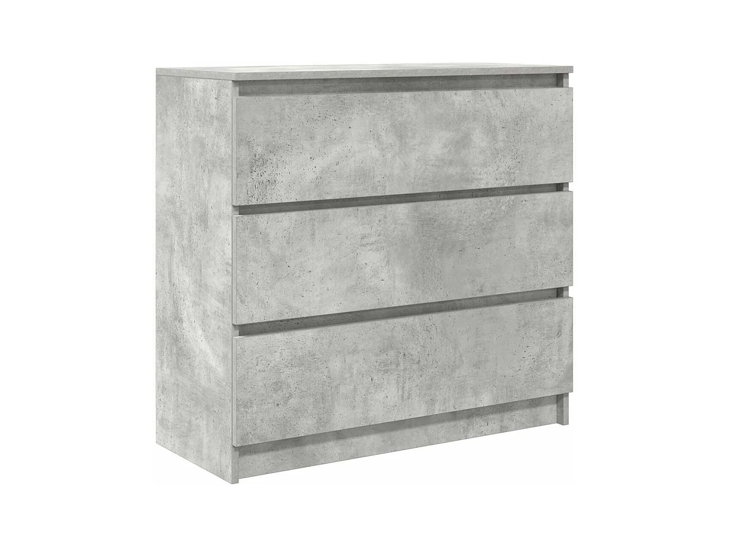 Buffet | Commode à tiroir | Meuble de rangement gris béton 80x35x76 cm bois d'ingénierie