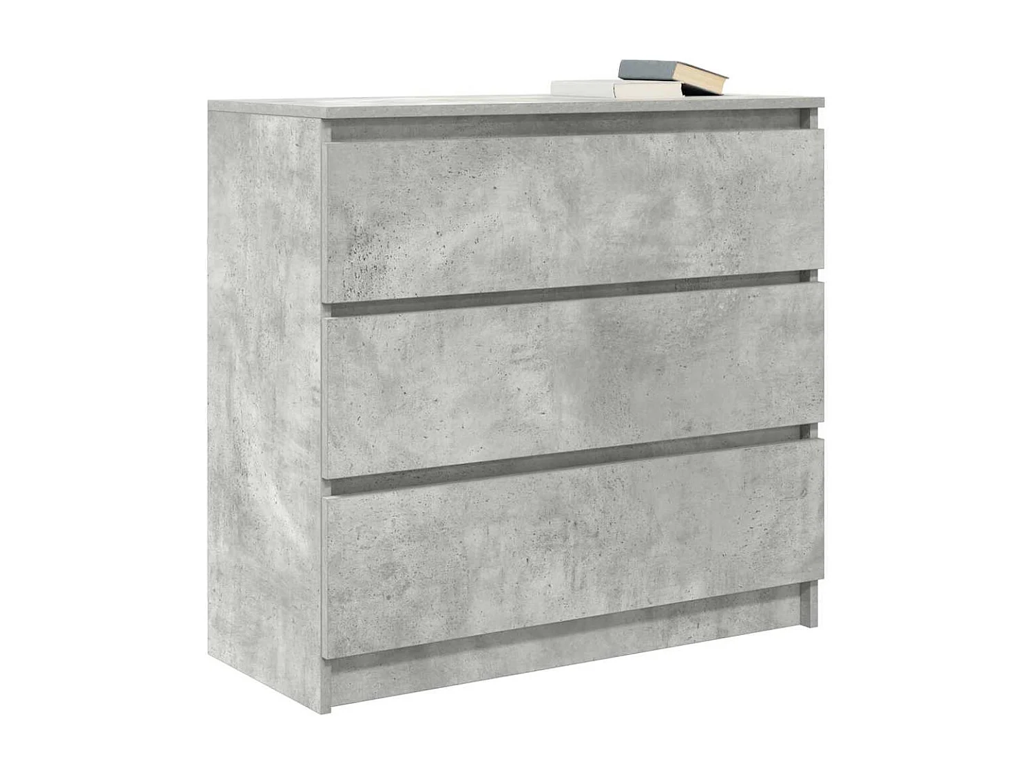 Buffet | Commode à tiroir | Meuble de rangement gris béton 80x35x76 cm bois d'ingénierie