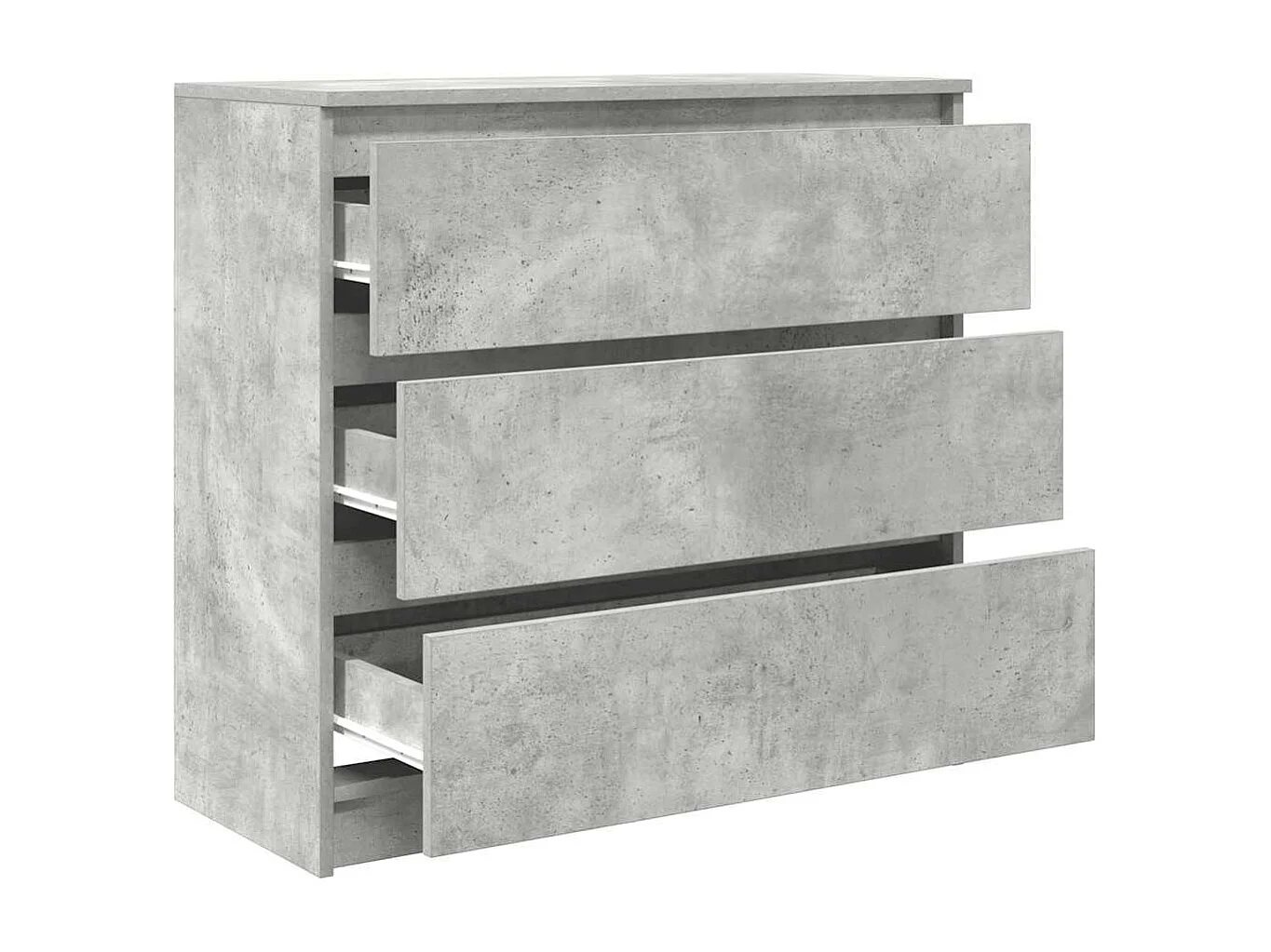 Buffet | Commode à tiroir | Meuble de rangement gris béton 80x35x76 cm bois d'ingénierie