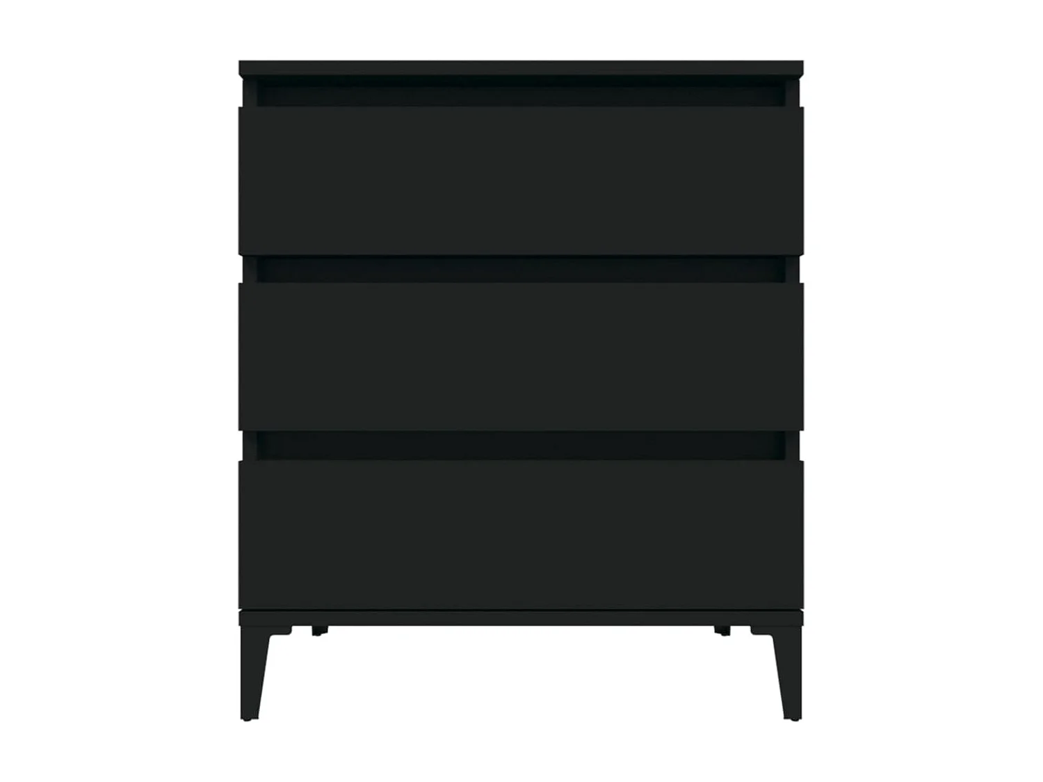 Credenza | Buffet | Armadio Nero 60x35x70 cm in Legno Multistrato