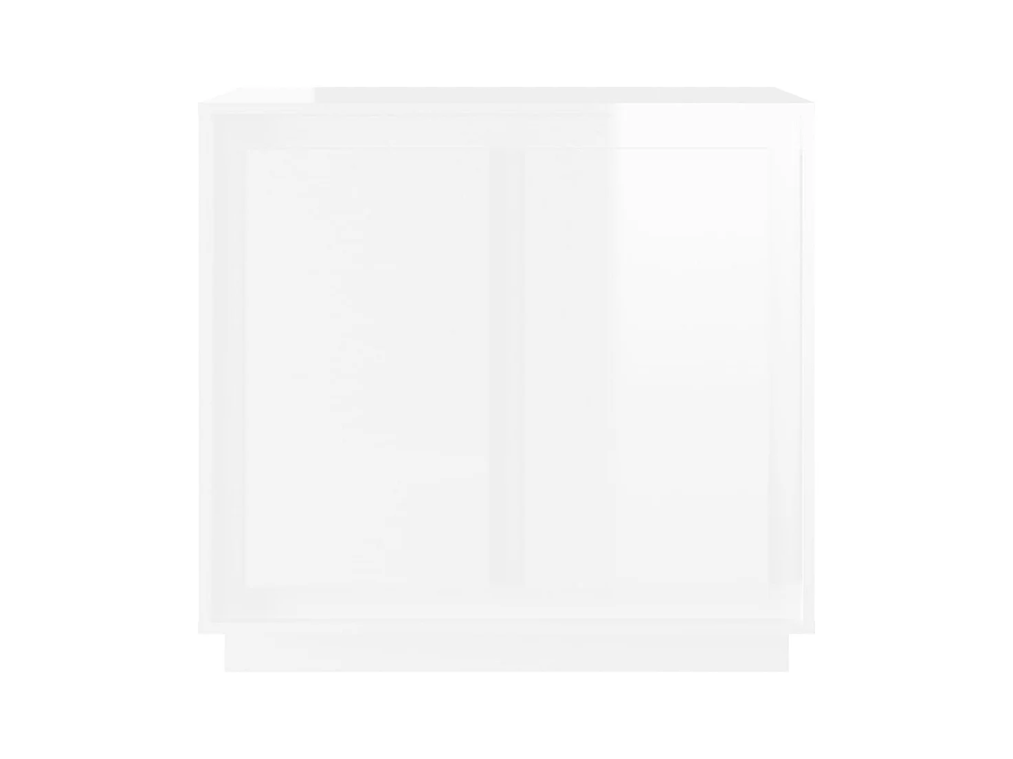 Buffet | Bahut | Meuble de rangement blanc brillant 80x34x75 cm bois d'ingénierie