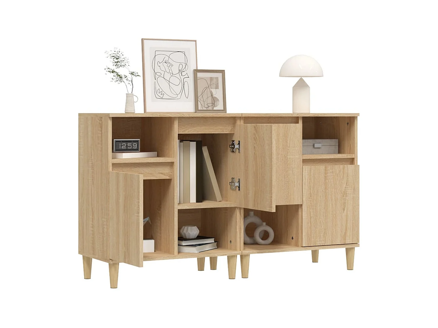 Credenze | Buffet | Armadi 2pz Rovere Sonoma 60x35x70 cm in Legno Multistrato