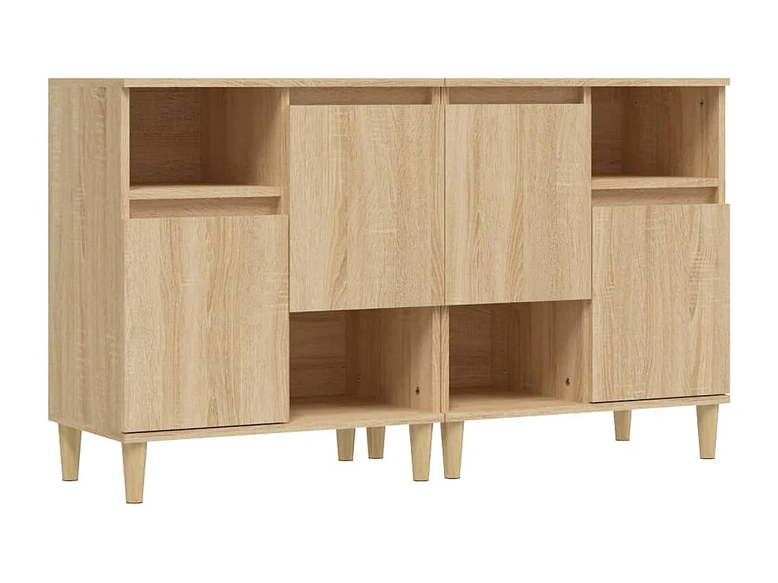 Buffets | Bahuts | Meuble de rangement 2 pcs chêne sonoma 60x35x70 cm bois d'ingénierie