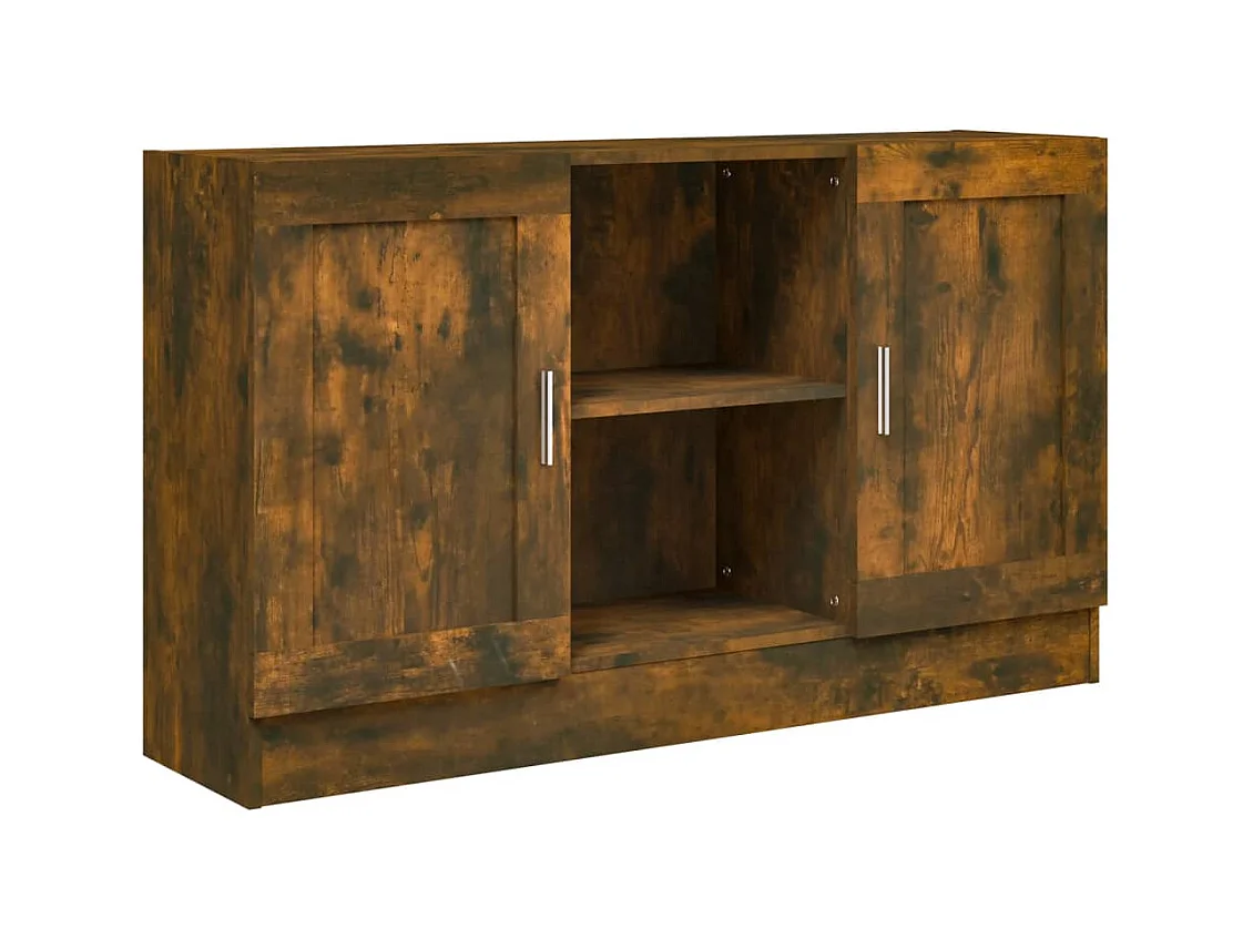 Credenza | Buffet | Armadio Rovere Fumo 120x30,5x70 cm in Legno Multistrato