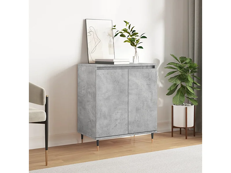 Credenza | Buffet | Armadio Grigio Cemento 60x35x70 cm in Legno Multistrato