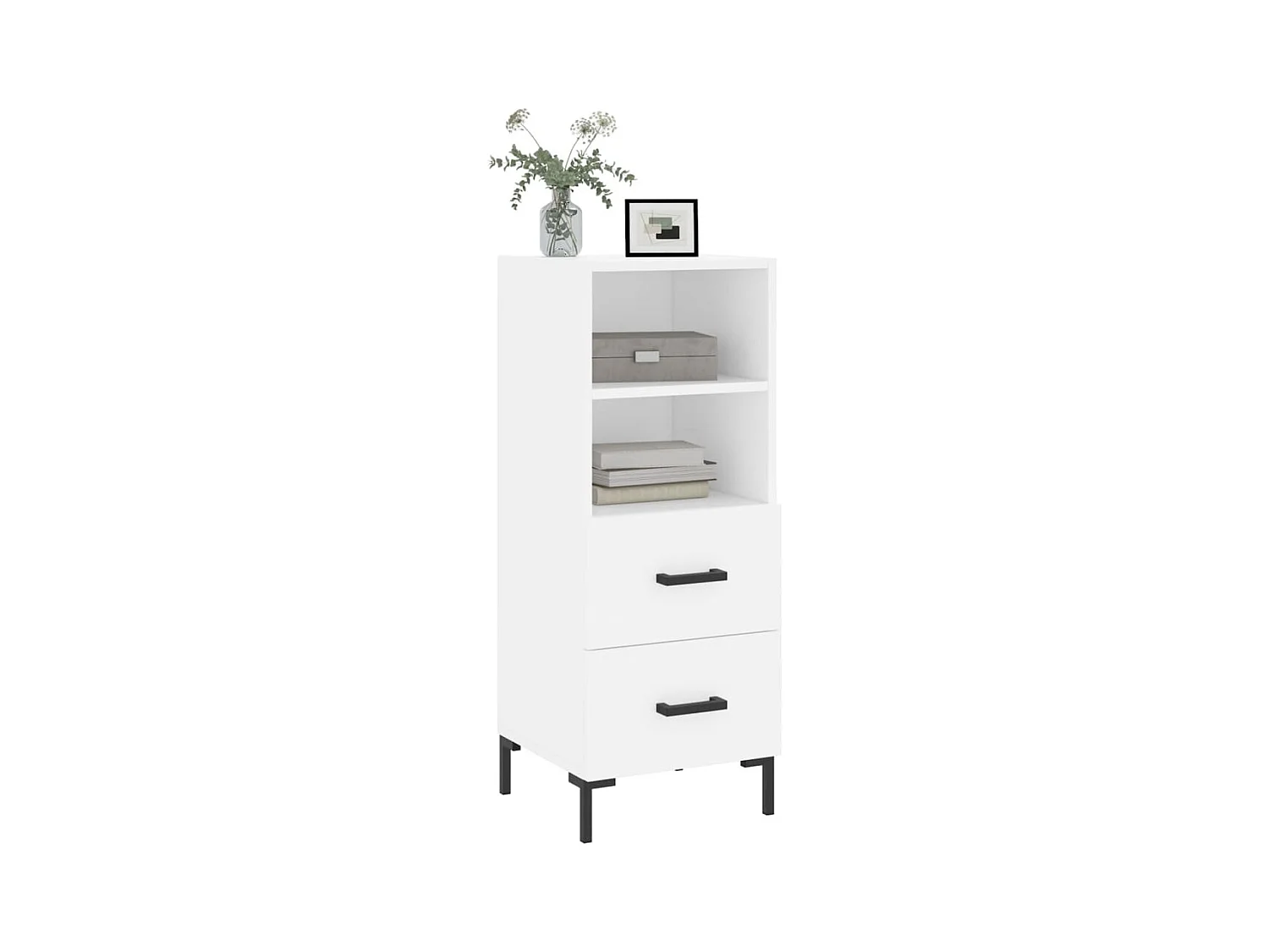 Buffet | Bahut | Meuble de rangement blanc 34,5x34x90 cm bois d'ingénierie