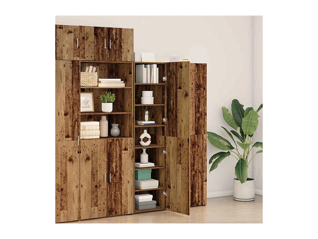 Buffet | Bahut | Meuble de rangement Vieilli 50x42.5x185 cm Bois d'Ingénierie