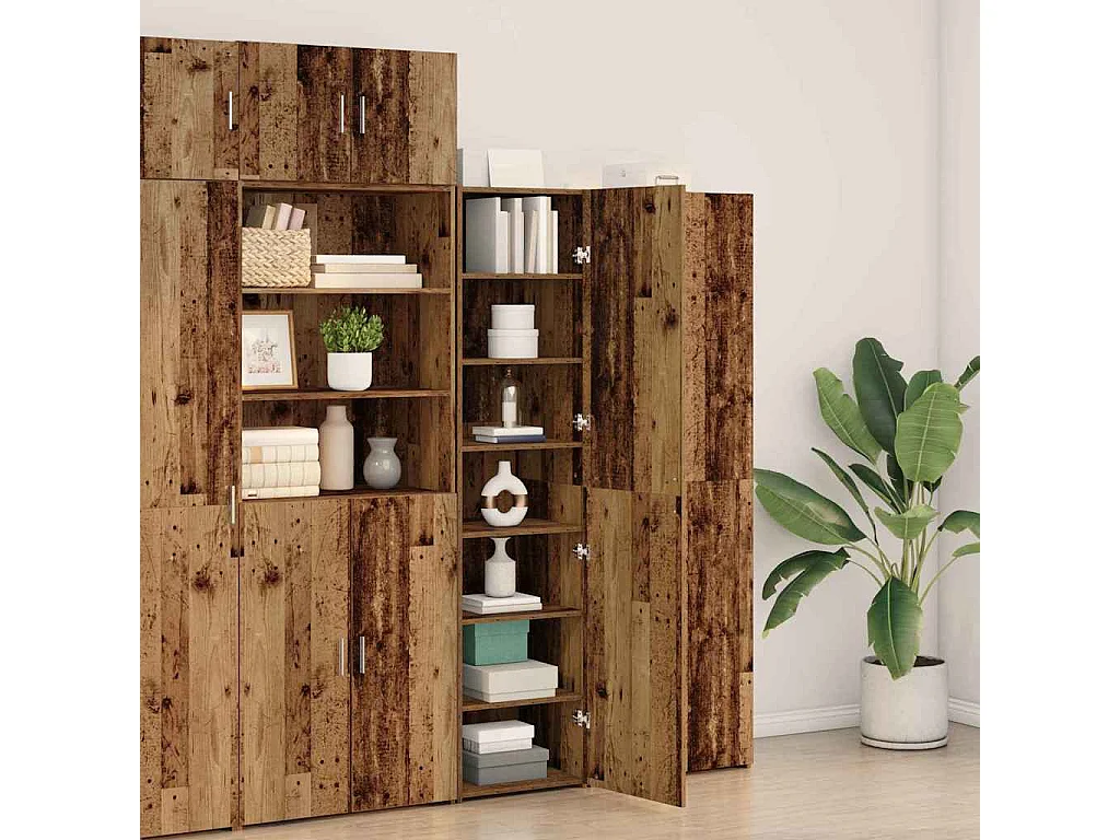 Highboard | Credenza| Armadio alto Legno Vecchio 50x42.5x185 cm Legno Ingegnerizzato