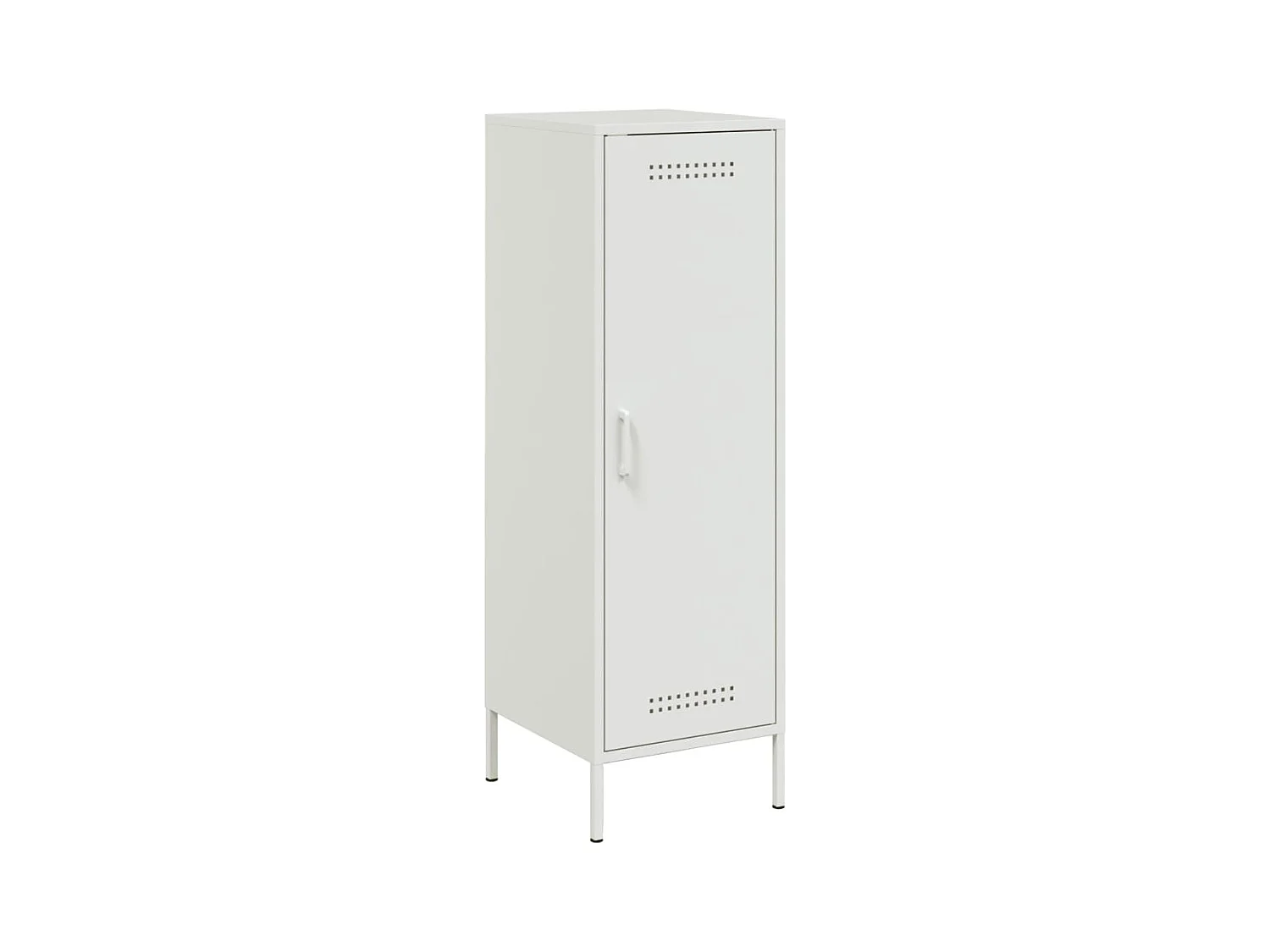Buffet | Bahut | Meuble de rangement haut blanc 36x39x113 cm acier