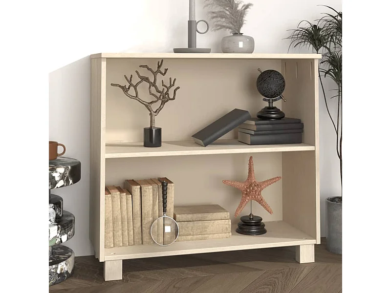 Buffet | Bahut | Meuble de rangement HAMAR Marron miel 85x35x80 cm Bois massif de pin