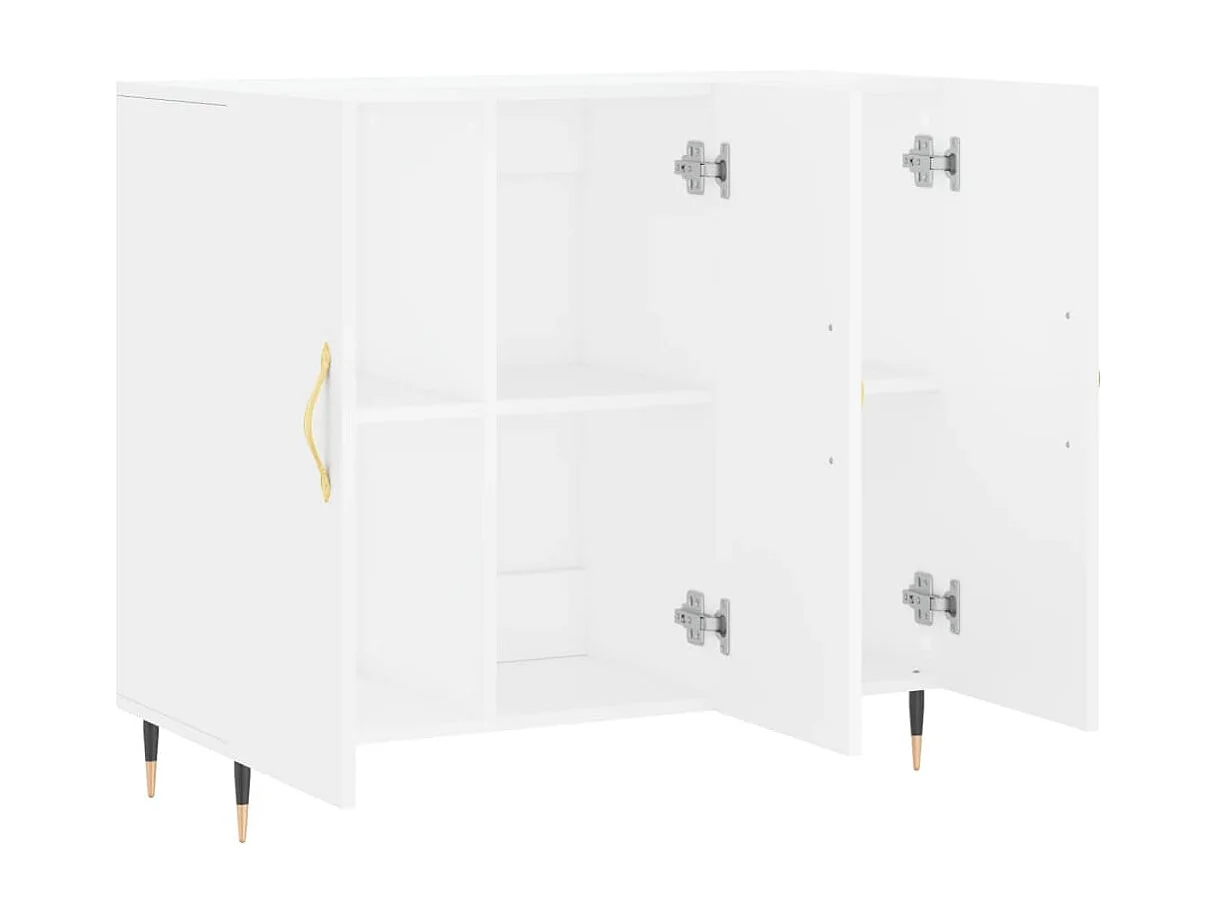 Buffet | Bahut | Meuble de rangement blanc 90x34x80 cm bois d'ingénierie