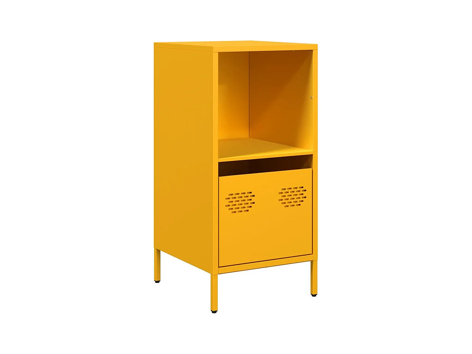 Buffet | Commode à tiroir | Meuble de rangement jaune moutarde 35x39x73,5 cm acier laminé à froid