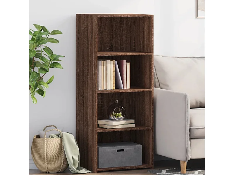 Buffet | Bahut | Meuble de rangement haut chêne marron 50x41x124 cm bois d'ingénierie