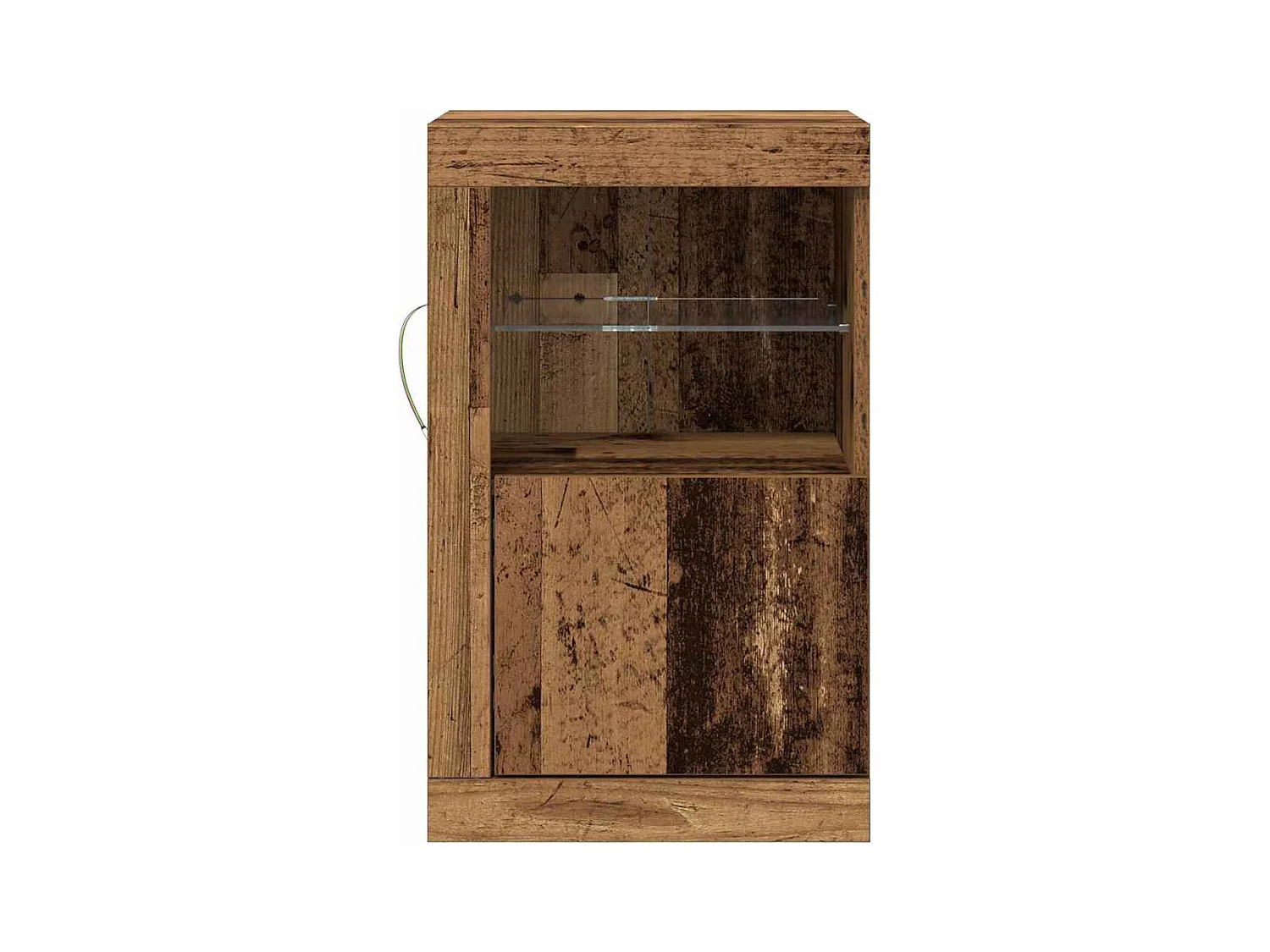 Buffet | Bahut | Meuble de rangement avec éclairage LED en bois ancien 41x37x67 cm