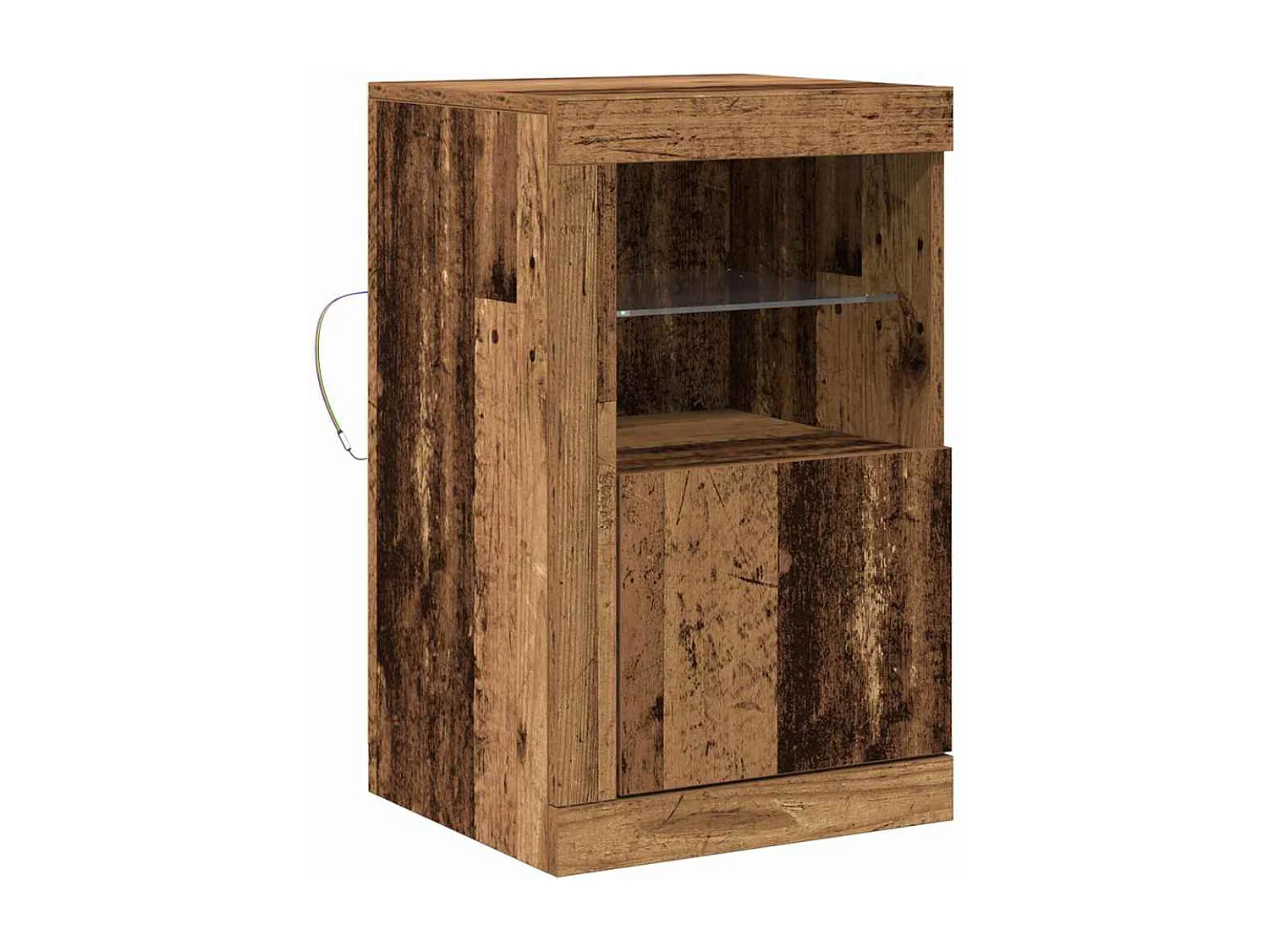Buffet | Bahut | Meuble de rangement avec éclairage LED en bois ancien 41x37x67 cm