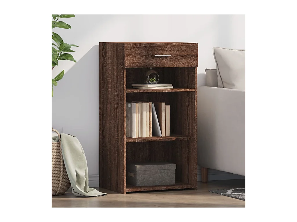 Credenza | Buffet | Armadio Rovere Marrone 50x42,5x93 cm in Legno Multistrato