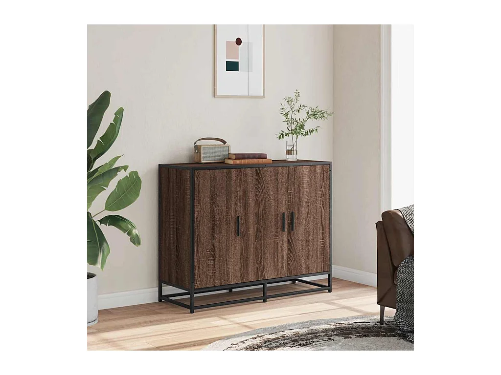 Buffet | Bahut | Meuble de rangement chêne marron 94x35x76 cm bois d'ingénierie