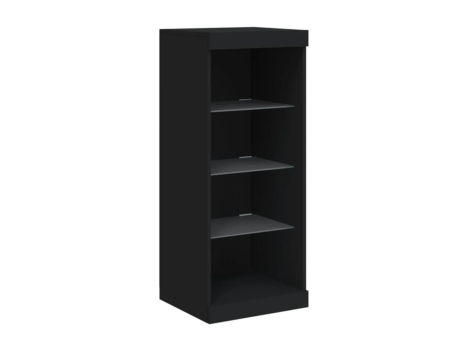 Buffet | Bahut | Meuble de rangement avec lumières LED noir 41x37x100 cm