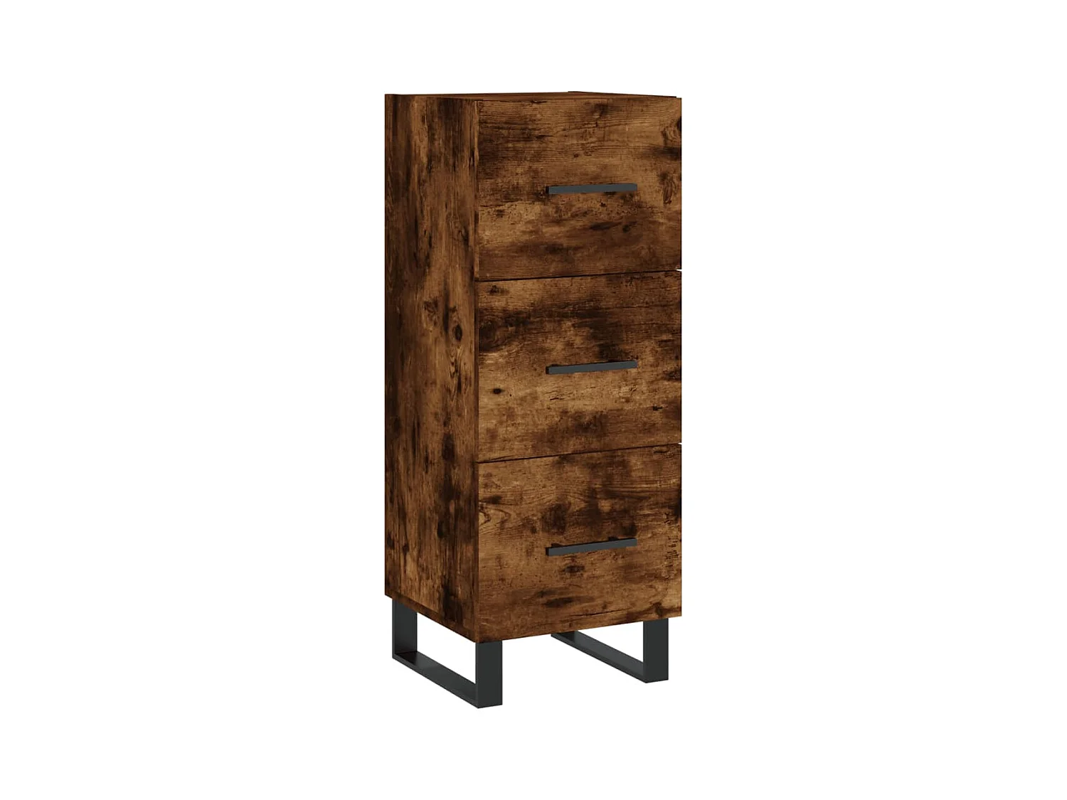 Buffet | Bahut | Meuble de rangement haut Chêne fumé 34,5x34x180 cm Bois d'ingénierie