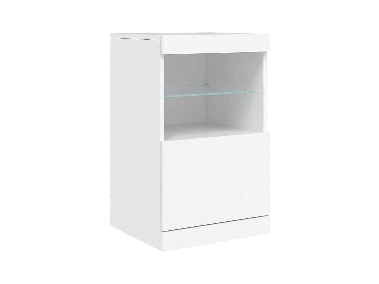 Credenza | Buffet | Armadio con Luci LED Bianca 41x37x67 cm