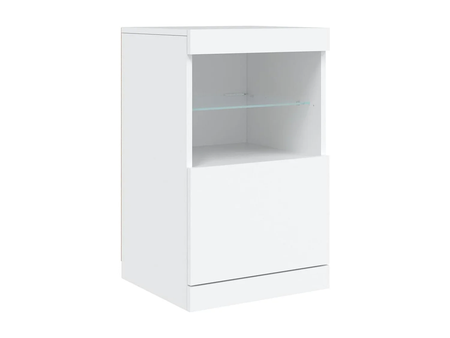 Buffet | Bahut | Meuble de rangement avec lumières LED blanc 41x37x67 cm