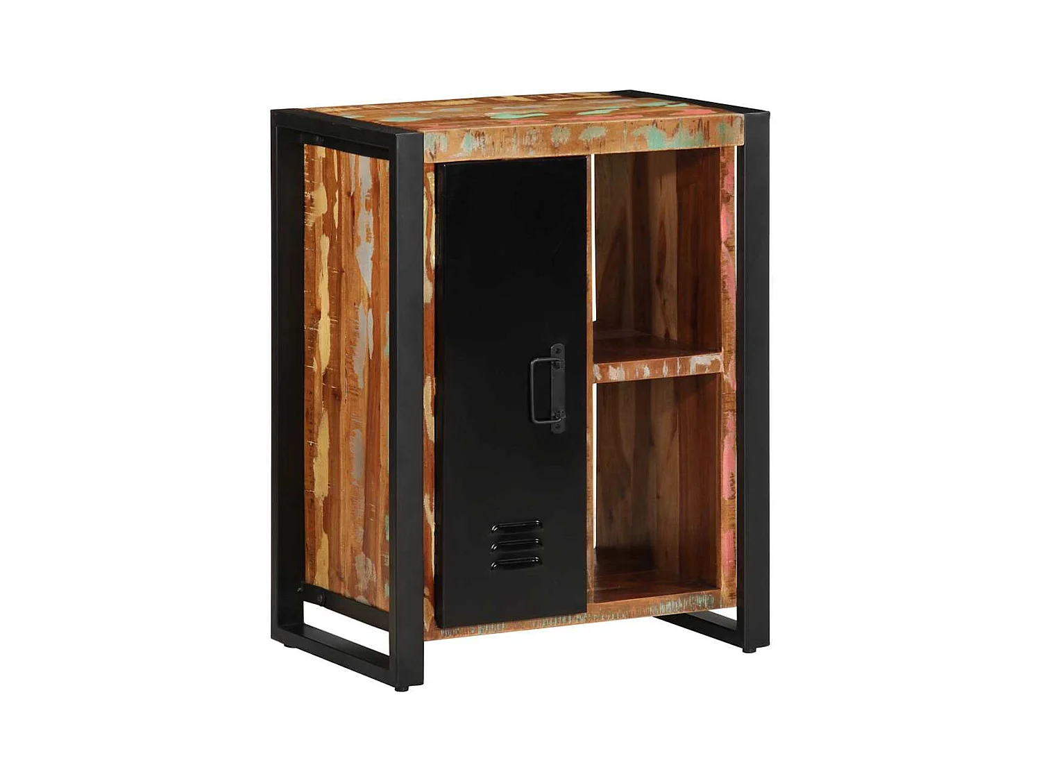 Buffet | Bahut | Meuble de rangement multicolore 55x35x70 cm bois massif récupération