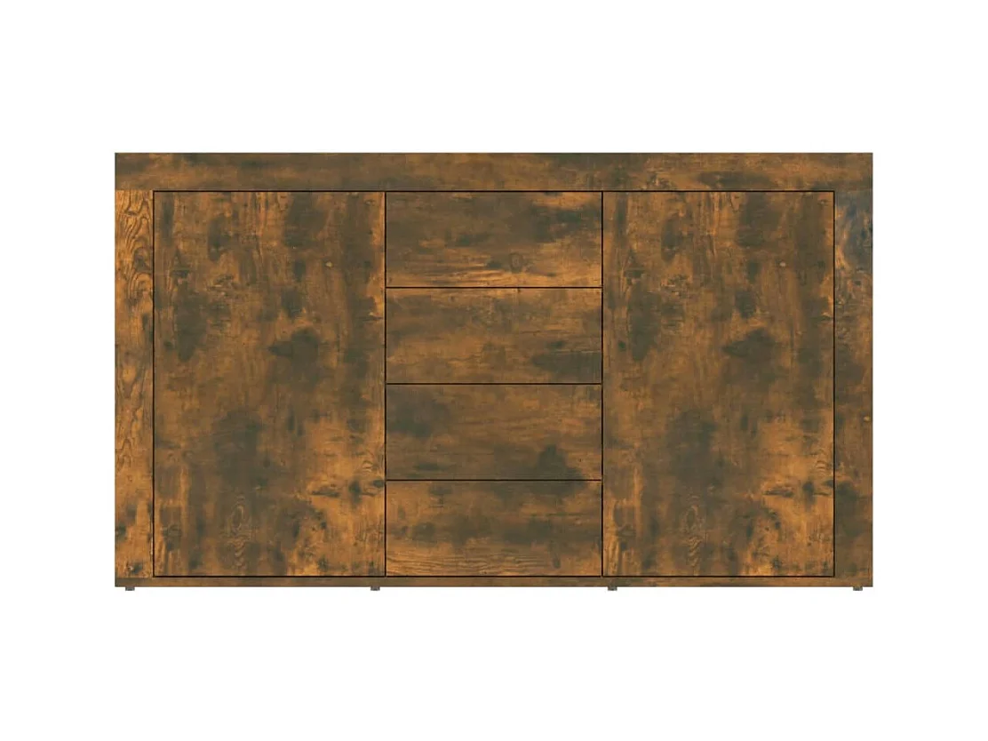 Buffet | Bahut | Meuble de rangement Chêne fumé 120x36x69 cm Bois d'ingénierie