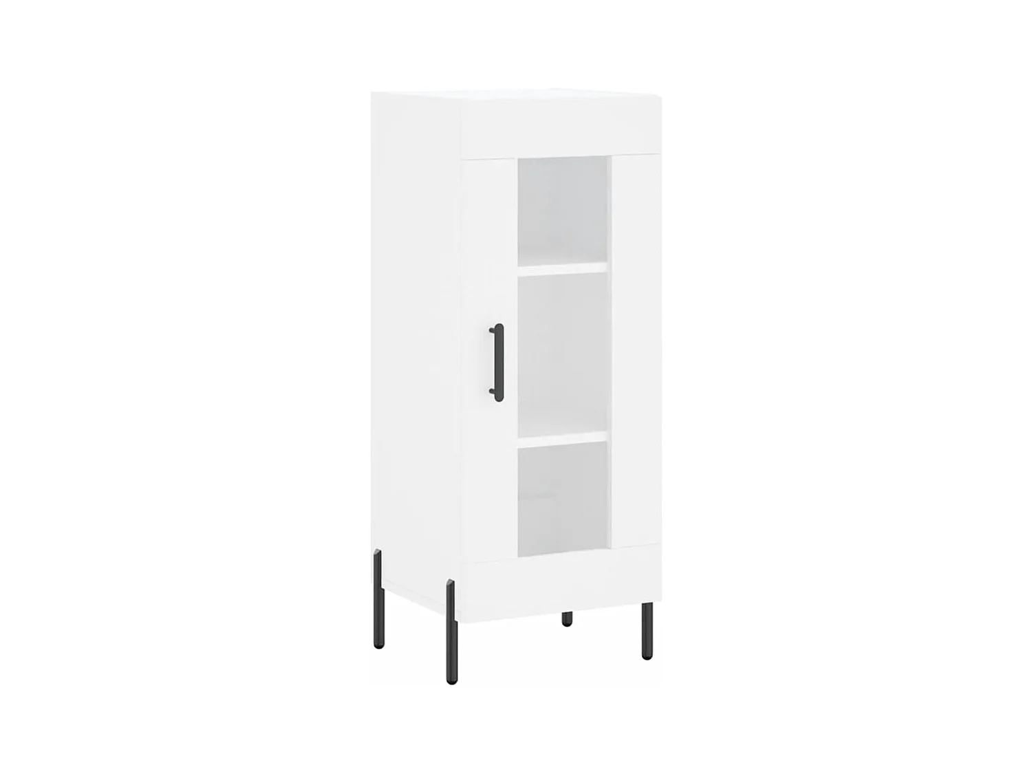 Credenza | Buffet | Armadio Bianca 34,5x34x90 cm in Legno Multistrato