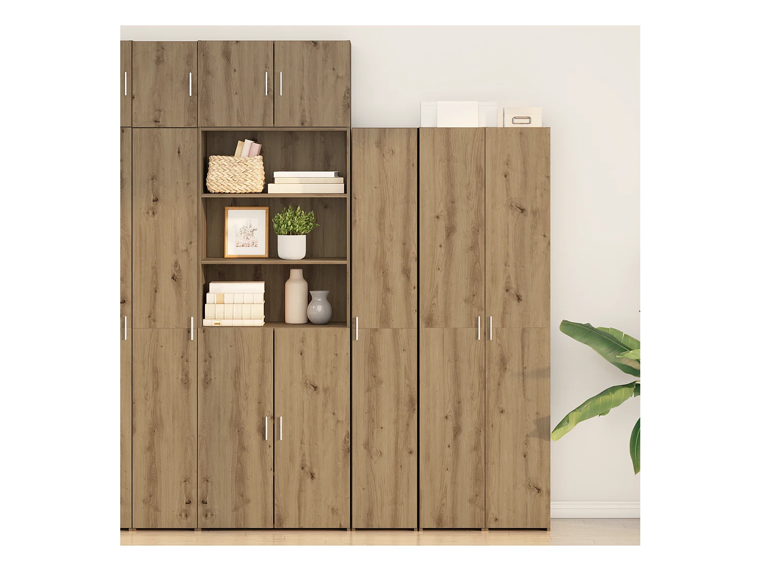 Buffet | Bahut | Meuble de rangement haut Chêne artisan 30x42.5x185 cm Bois d'ingénierie