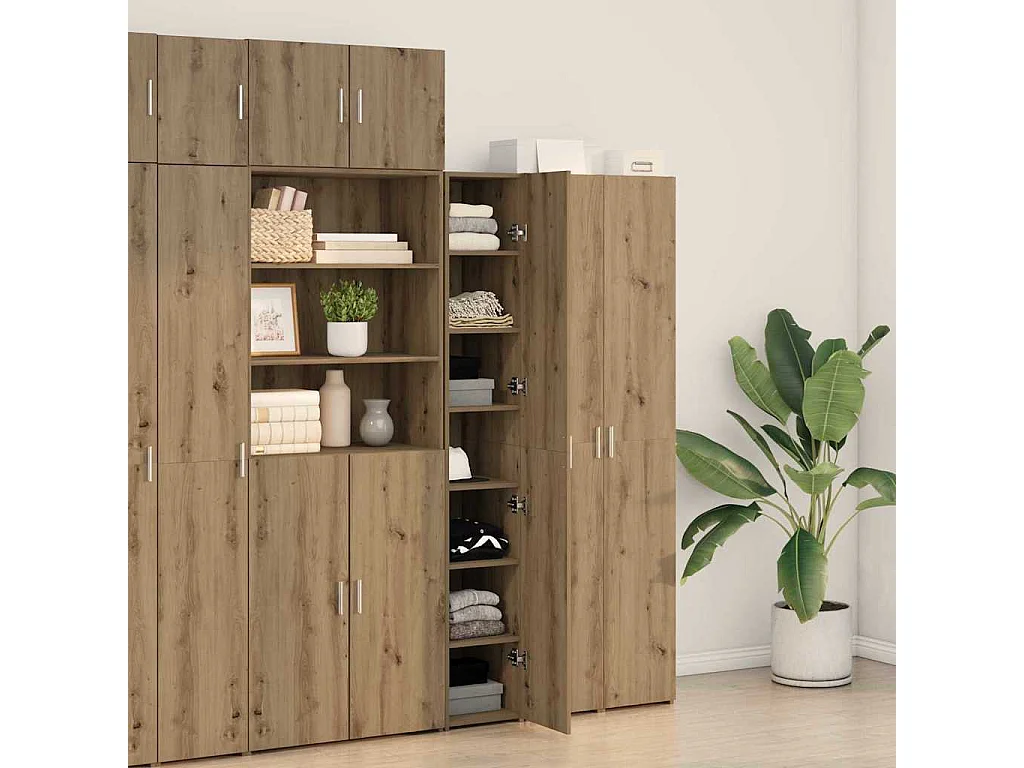 Buffet | Bahut | Meuble de rangement haut Chêne artisan 30x42.5x185 cm Bois d'ingénierie