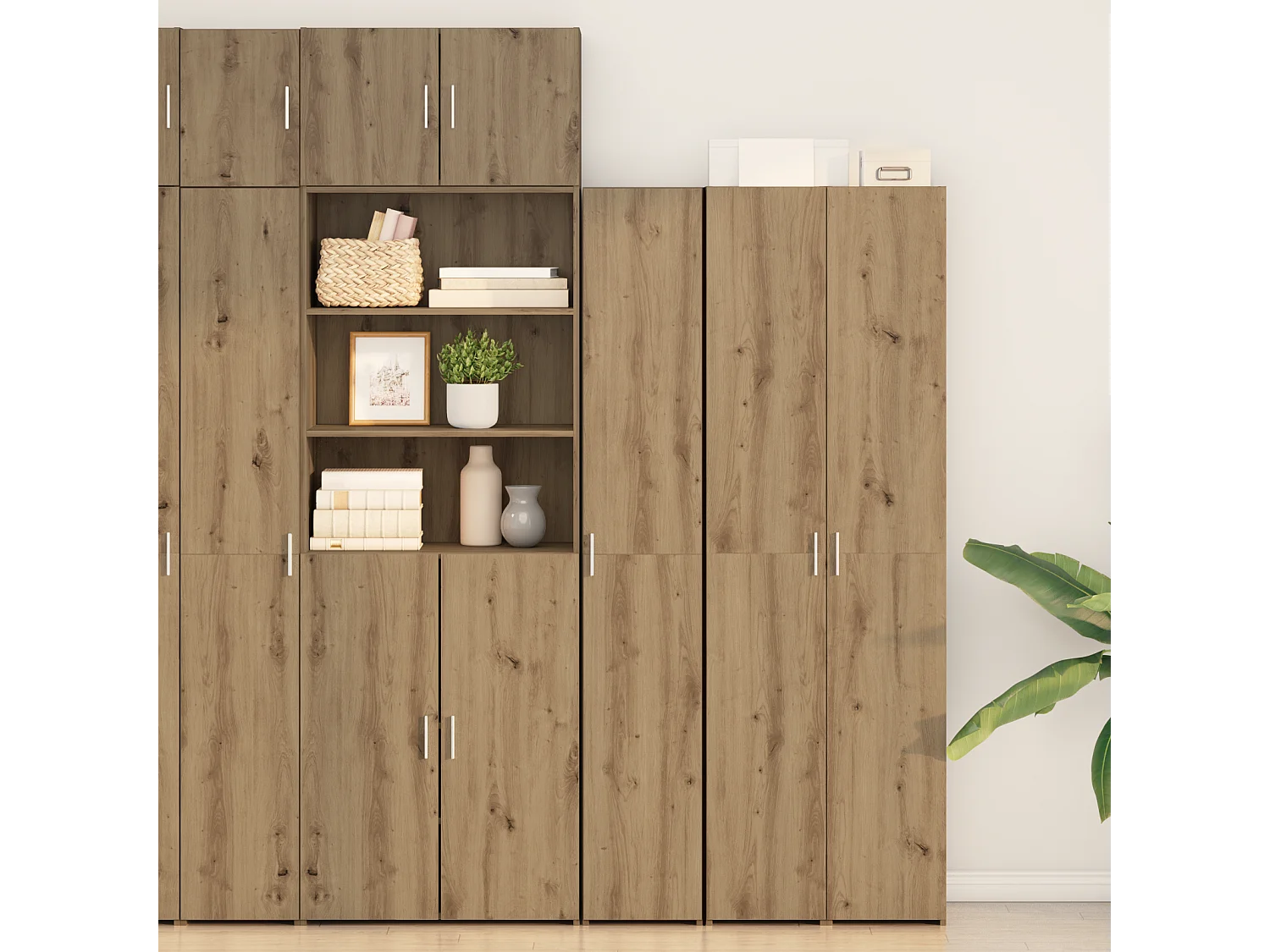 Credenza | Buffet | Armadio vitaXL Rovere Artigianale 30x42.5x185 cm Legno ingegnerizzato