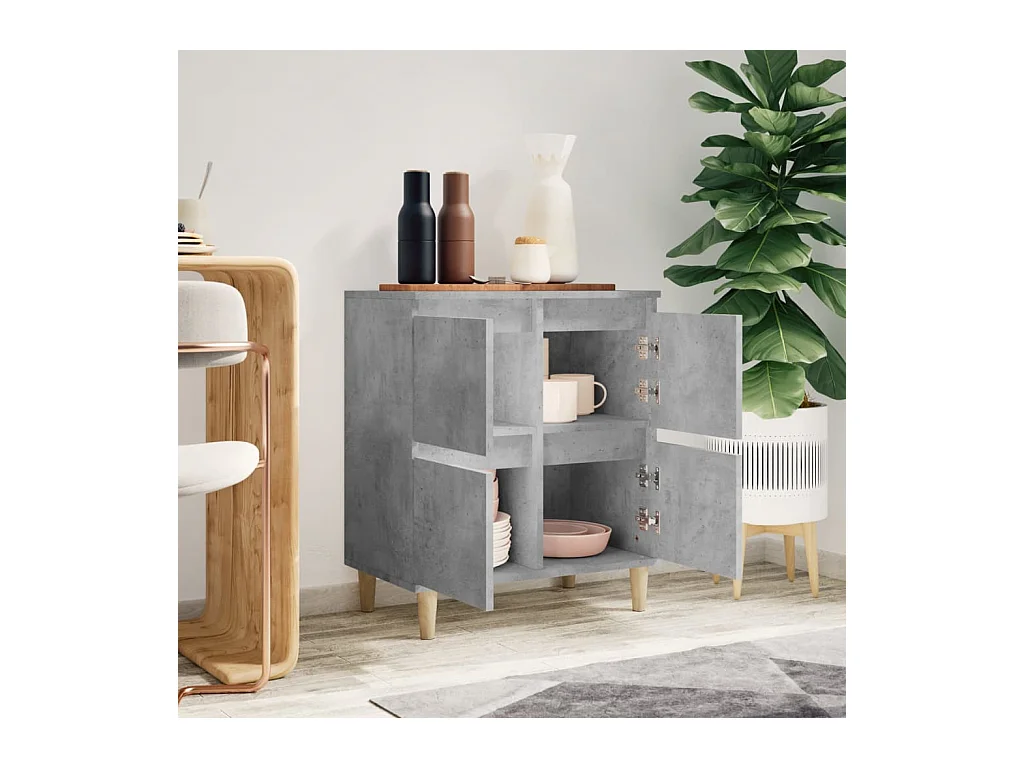 Credenza | Buffet | Armadio Grigio Cemento 60x35x70 cm in Legno Multistrato
