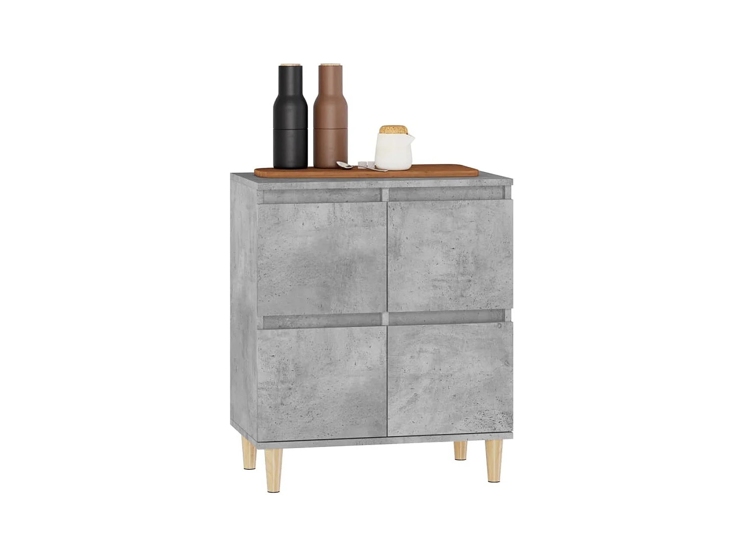 Credenza | Buffet | Armadio Grigio Cemento 60x35x70 cm in Legno Multistrato