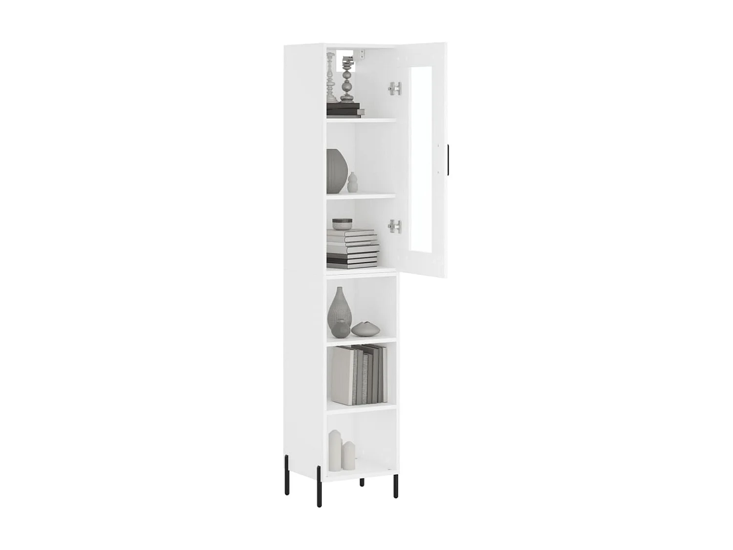Buffet | Bahut | Meuble de rangement haut Blanc 34,5x34x180 cm Bois d'ingénierie