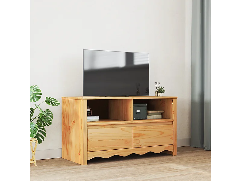 Tv-meubel | Tv-Bank | TV-kastDRAMMEN 99x43x55 cm massief grenenhout