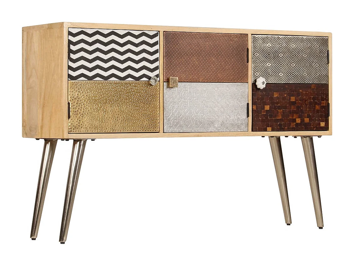 Buffet | Bahut | Meuble de rangement 120x30x75 cm bois de manguier massif